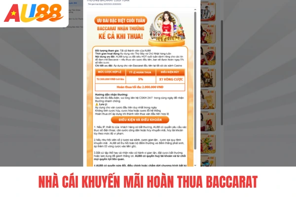 Nhà cái khuyến mãi hoàn thua Baccarat